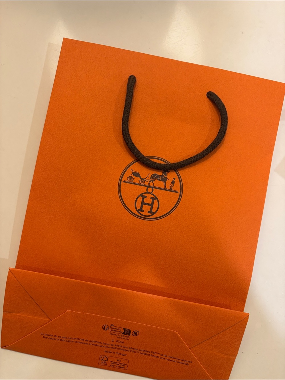 Orange Gift Bag - Luxury Home Holiday Packaging
